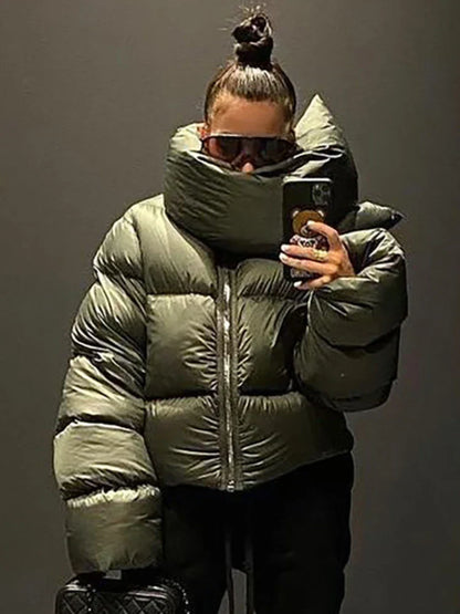 Oversize-Parka Warm Hoher Kragen - IdealeKleiden