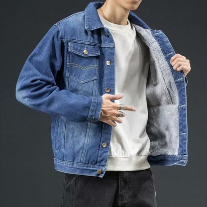 Cordell - Blouson en jean avec épaisse doublure en laine