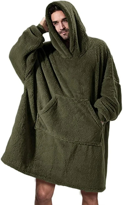 Grand sweat à capuche en flanelle pour hommes et femmes