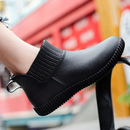 Bottes imperméables pour femme aspect tricot antidérapantes