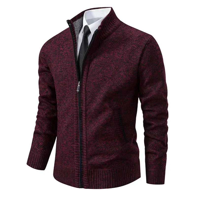 Gilet homme zippé moderne col montant