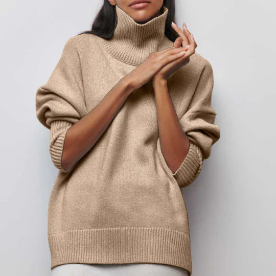 Pull roulé femme chaud d'hiver