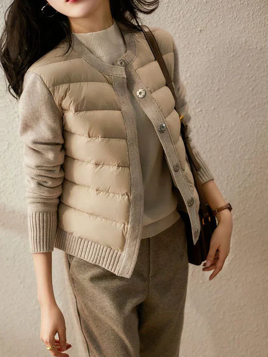 Winterjacke Damen Grau Warm Isoliert - IdealeKleiden