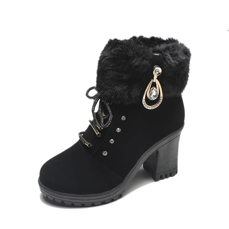 Bottines élégantes style britannique à talon haut