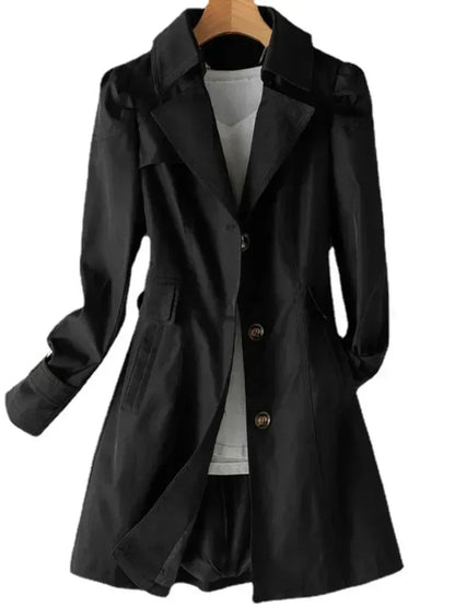 Trench-coat stylé Décontracté Coupe-vent