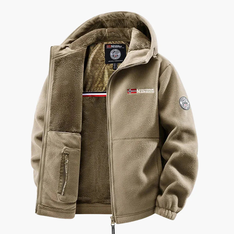Polaire d'hiver à capuche scandinave