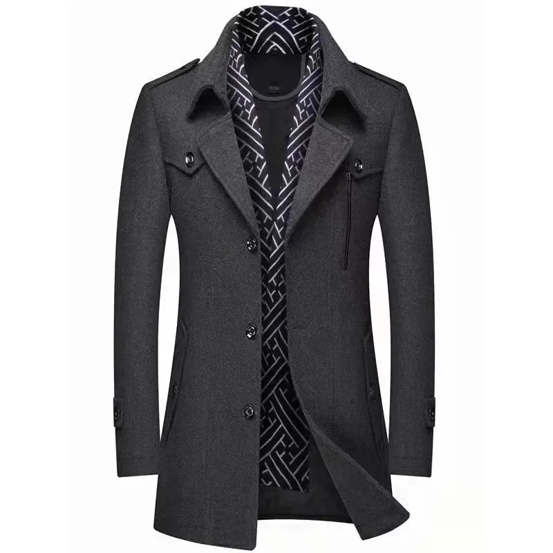 Eleganter Business Mantel Klassisch Modern Winterjacke - IdealeKleiden