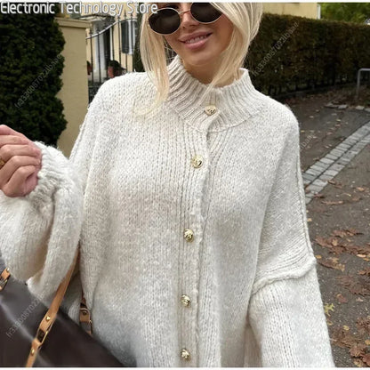Cardigan élégant pour femme - pull en maille confortable