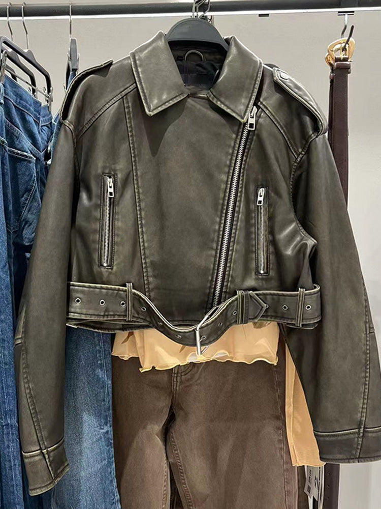Trench-coat végan pour femme en cuir écologique