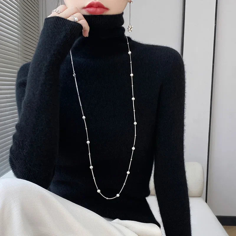 Sous-pulls douillets en laine pour femmes