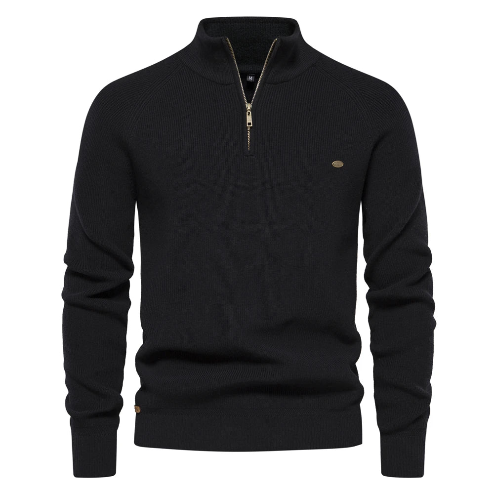 Pull avec demi-zip design moderne