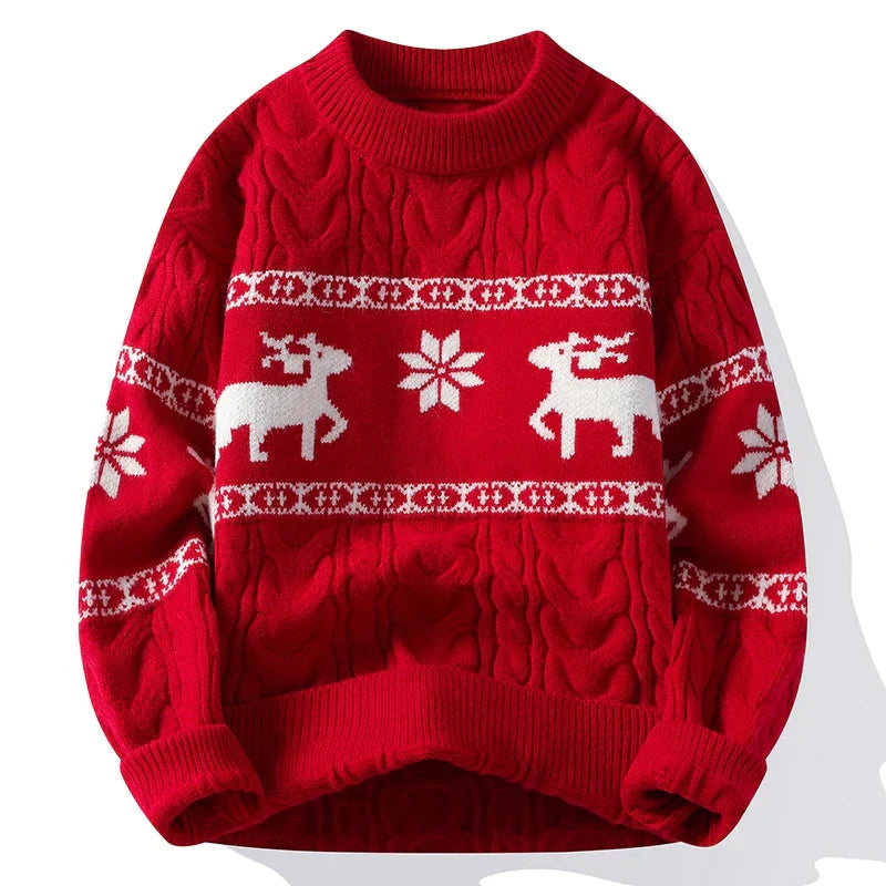 Pull de Noël Motif Rennes Chaud & Élégant