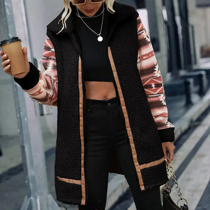 Manteau de fourrure de luxe chaud et élégant