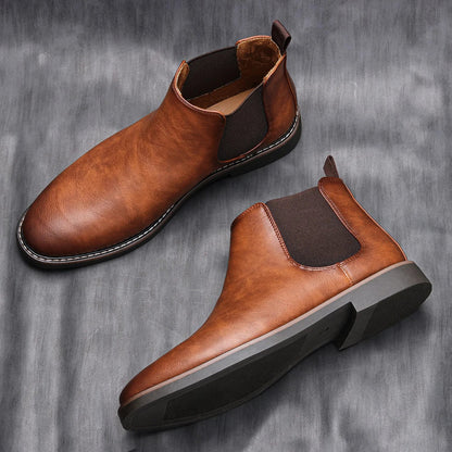 Bottes élégantes pour hommes à fermeture éclair latérale
