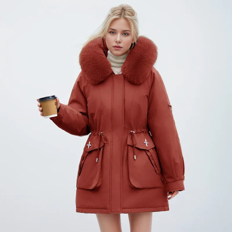 Veste élégante en fausse fourrure style moderne