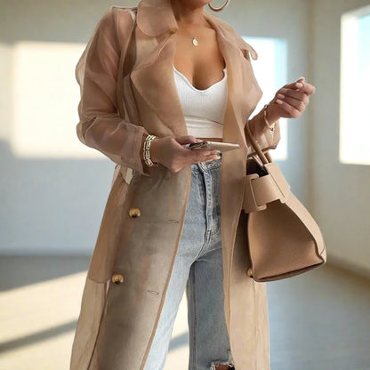 Imperméable élégant transparent