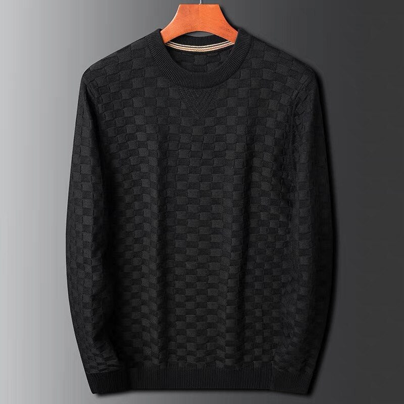 Pull-over gaufré col rond homme Modèle automne