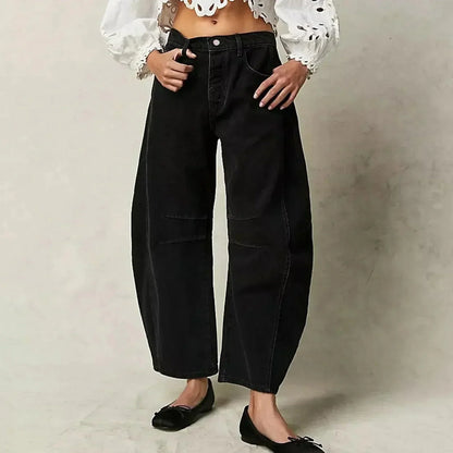 Jeans taille haute confortable pour femme