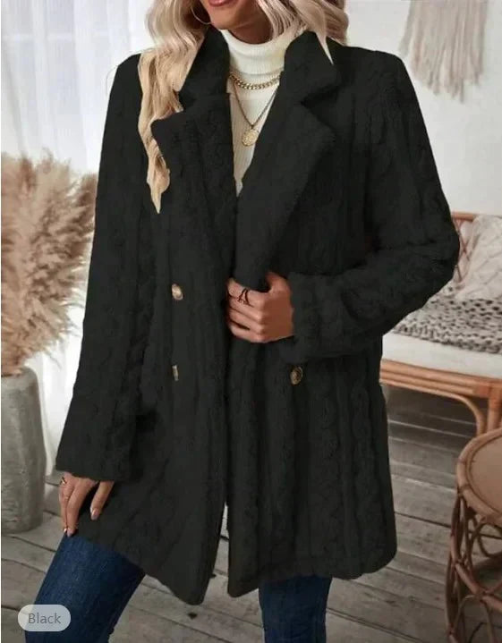 Manteau d'hiver long avec col élégant