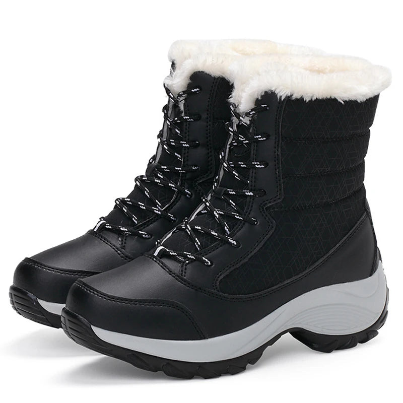 Bottes d'hiver femme - Doublées - Déperlantes - Semelle plateforme