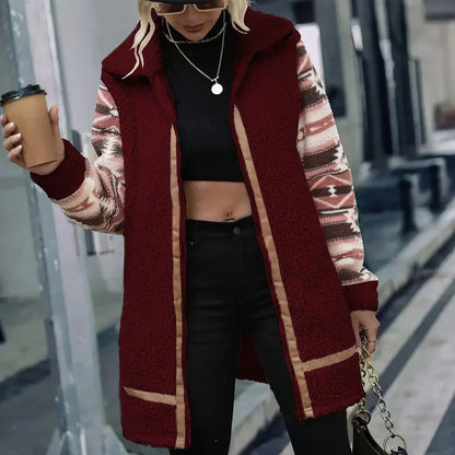 Manteau de fourrure de luxe chaud et élégant