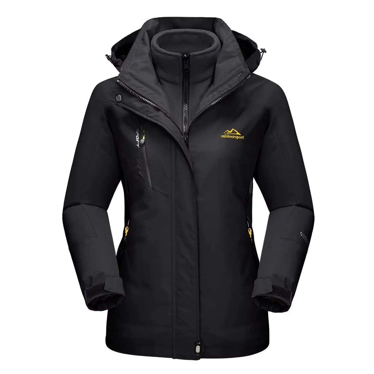 Veste de ski chaude doublée polaire 3-en-1