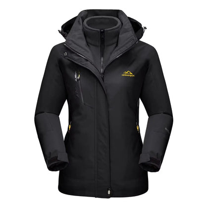 Veste de ski chaude doublée polaire 3-en-1