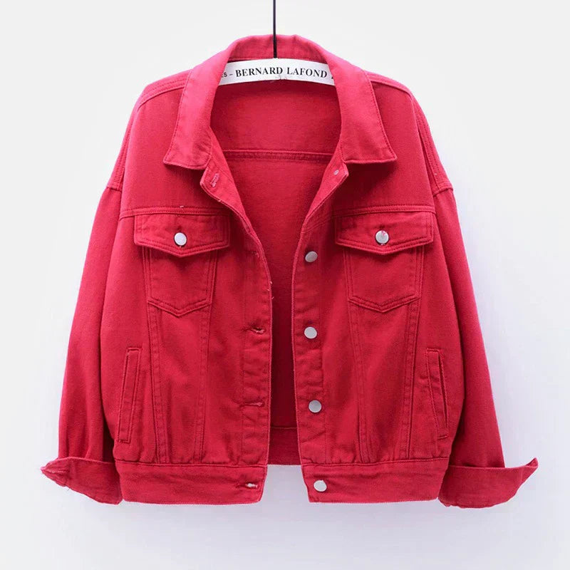 Veste courte pour femme avec boutons et poche poitrine