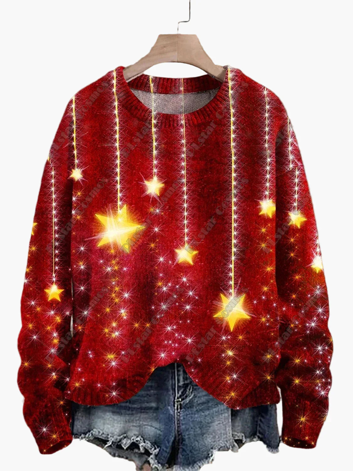 Pull de Noël festif brodé en 3D