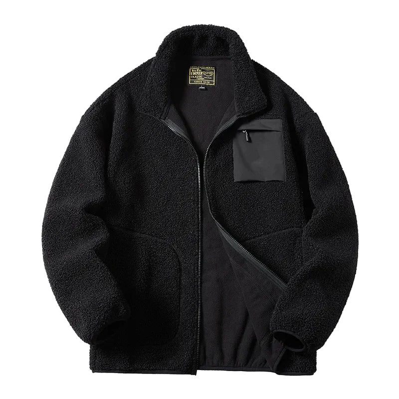 Veste polaire unisexe style outdoor avec fermeture éclair