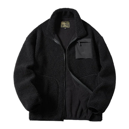Veste polaire unisexe style outdoor avec fermeture éclair