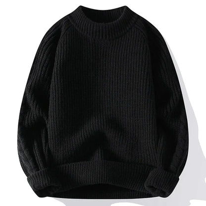 Pull-over homme en grosse maille design classique