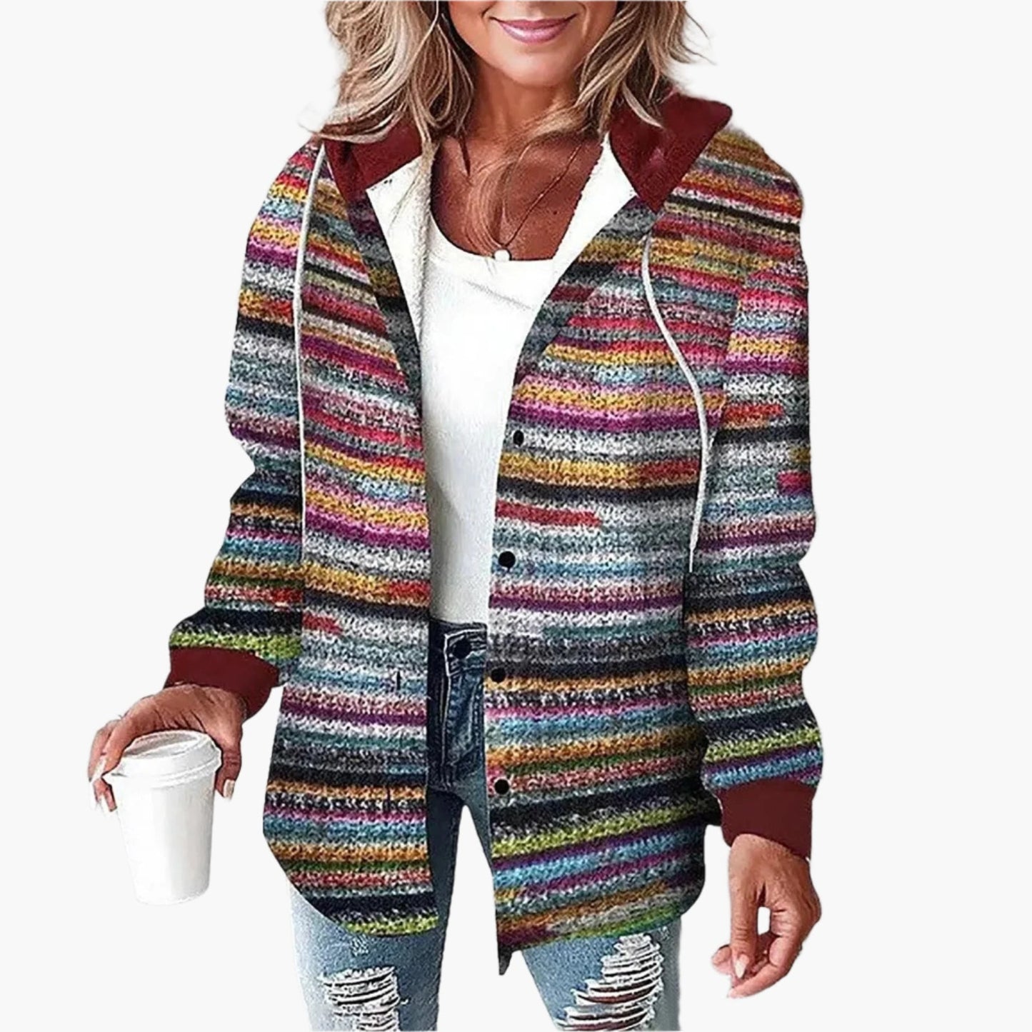 Veste d'hiver à carreaux Capuche Style automne