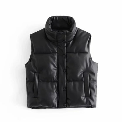 Gilet matelassé femme col montant élégant