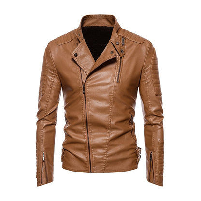 Blouson en cuir style motard Ryan Storm