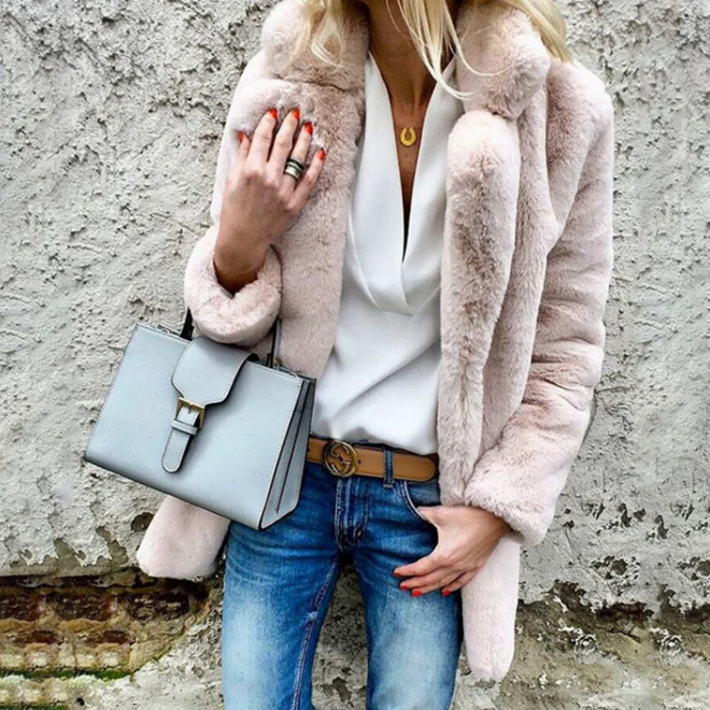 Robe d'hiver femme douce mi-longue