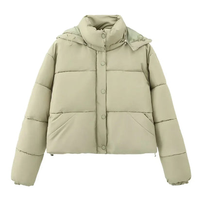 Veste courte à capuche style décontracté