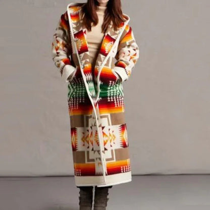 Langer Ethno-Mantel Boho-Chic Damen - IdealeKleiden