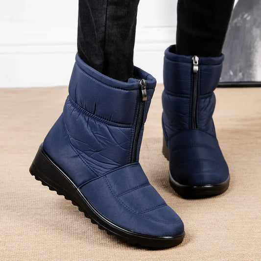 Weiche Stiefeletten Damen | Gepolsterte, Wasserdichte Winterstiefel - IdealeKleiden