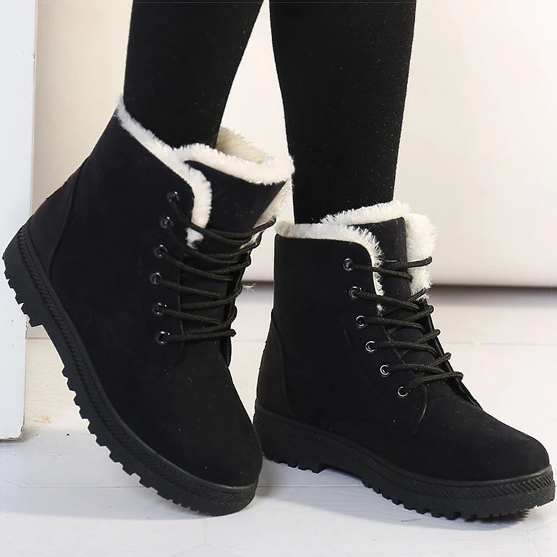 Bottes élégantes pour femmes, chaudes pour l'hiver