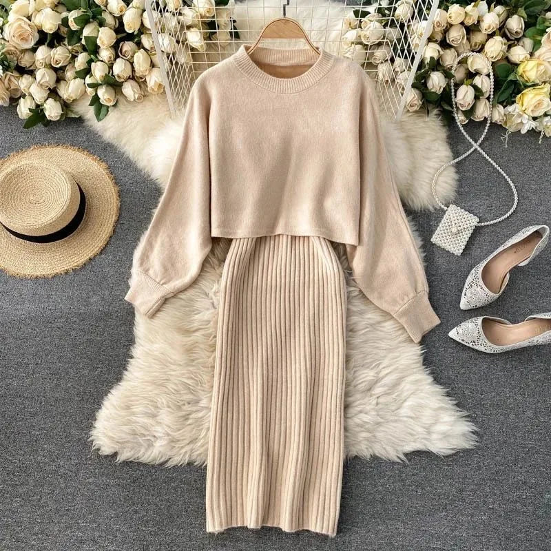 Ensemble écharpe tricotée douce pour femme