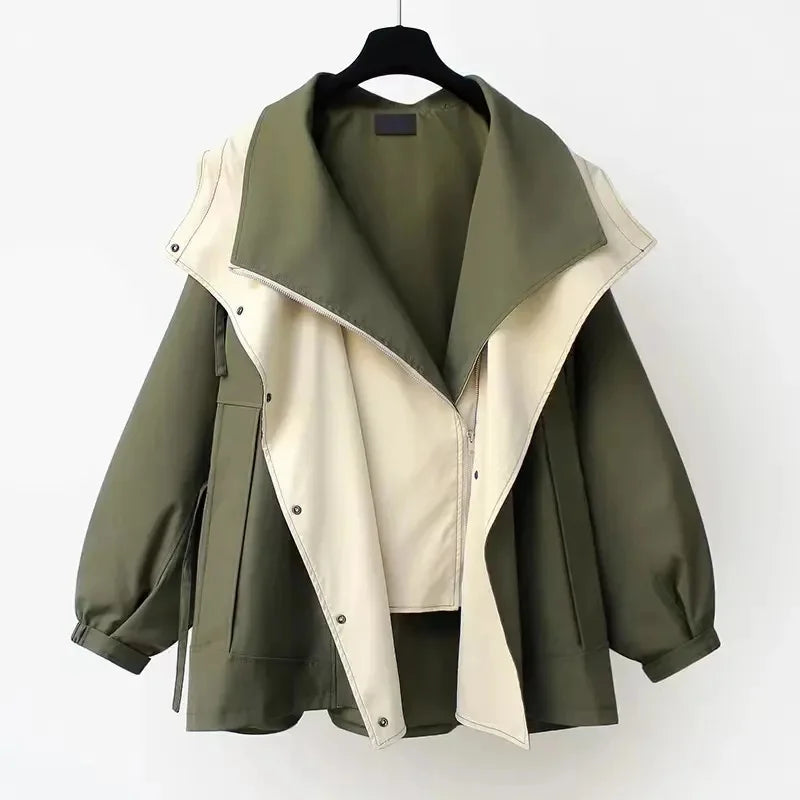 Trench-coat oversized élégant pour femme