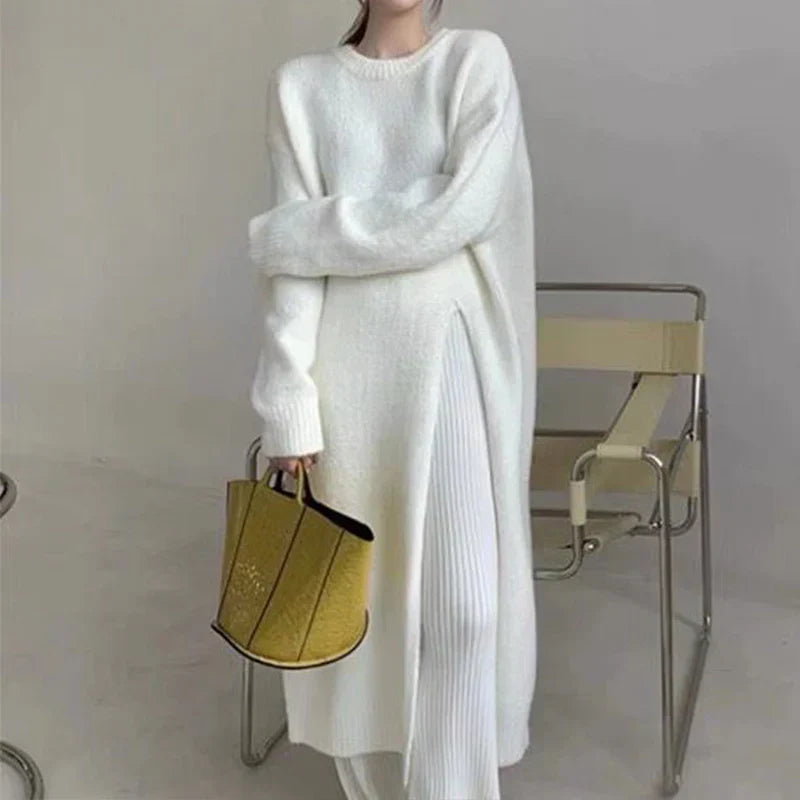 Robe pull d'hiver élégante Décontractée Chic
