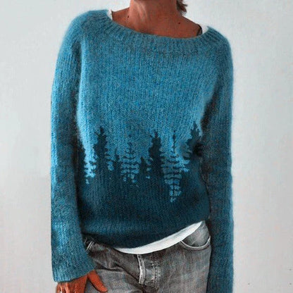 Pull de Noël femme nordique hivernal
