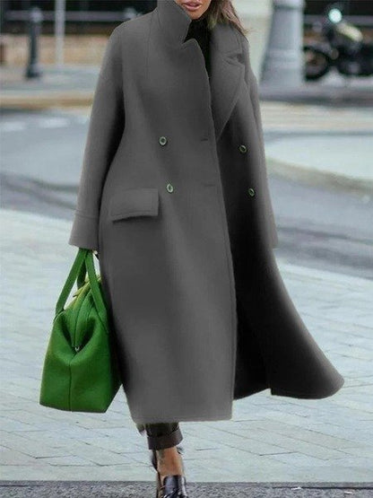 Élégante veste d'hiver pour femme à double boutonnage