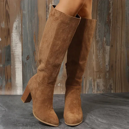 Bottes élégantes pour femme | Bottes à talons hauts et semelle épaisse