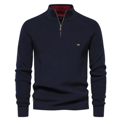 Pull avec demi-zip design moderne