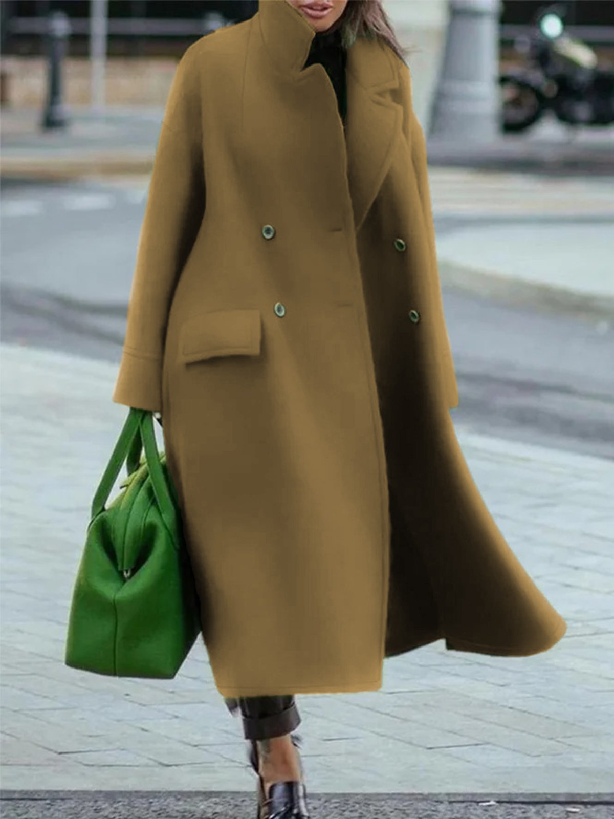 Élégante veste d'hiver pour femme à double boutonnage