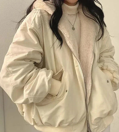 Veste d'hiver pour femme à manches longues et chaude