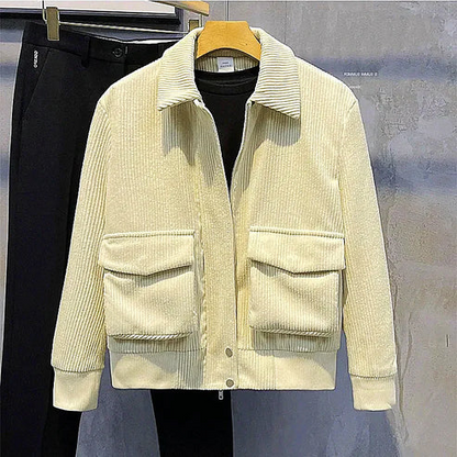 Veste en velours côtelé élégante pour homme, coupe moderne
